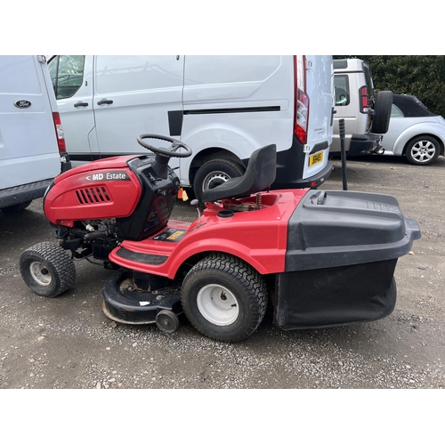 23 - An MD Estate garden tractor with mower deck and grass collection system