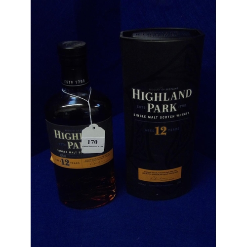 170 - A presentation bottle of Highland Park Single Malt Scotch Whisky Aged 12 Years