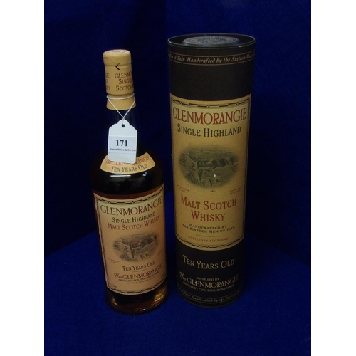 171 - A presentation 1L bottle of Glenmorangie Single Highland Malt Scotch Whisky 10 Years Old