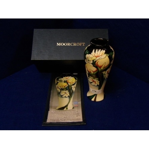 176 - A Moorcroft limited edition vase by Nicola Slaney, with original box