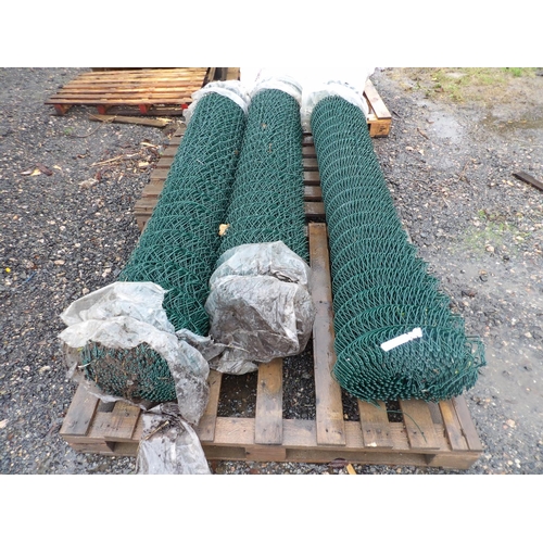 20 - Three rolls of chainlink fencing - new