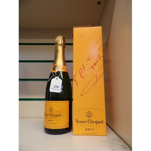 210 - A presentation bottle of Veuve Cliquot Brut Champagne