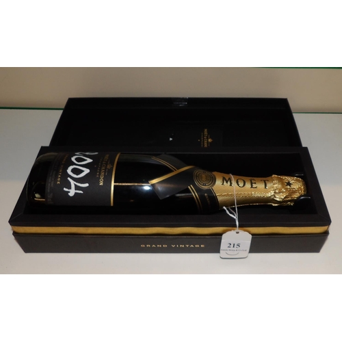 215 - A presentation bottle of Moet & Chandon 2004 Grand Vintage Brut Champagne