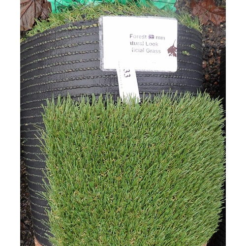 33 - A roll of Soft Forest 35mm Natural Look artificial grass 3.4m x 4m