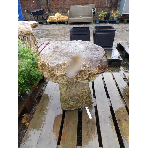 83 - A Jersey granite mushroom