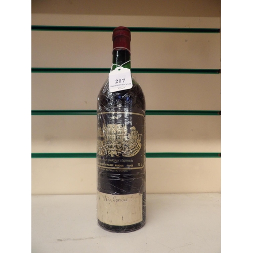 217 - A bottle of Chateau Palmer Margaux Medoc 1976