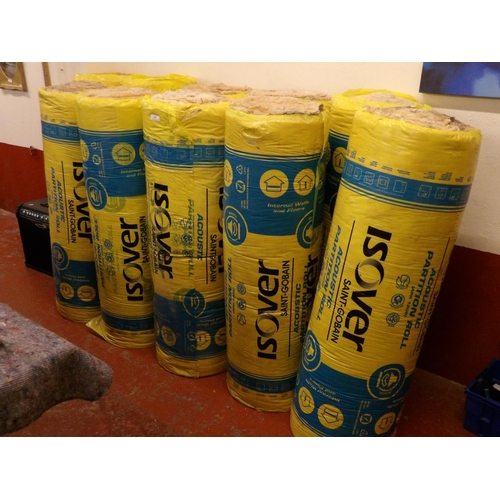 245 - Ten rolls of Isover acoustic partition roll insulation