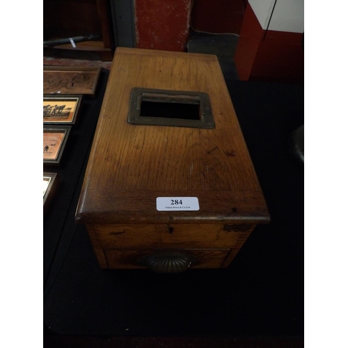 284 - A vintage oak cash register