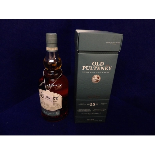 316 - A presentation bottle of Old Pulteney Single Malt Scotch Whisky Aged 15 years