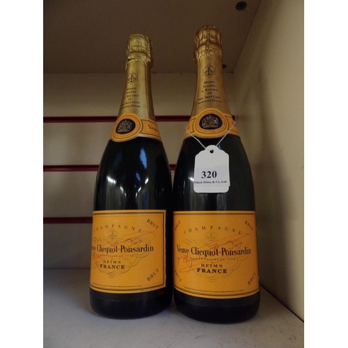 320 - Two bottles of Veuve Cliquot Ponsardin Brut Champagne