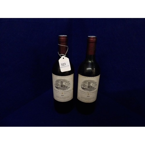 323 - Two bottles of Chateau de Canterrane Cotes du Roussillon 1979