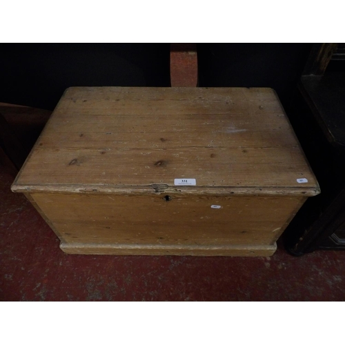 331 - A vintage waxed pine blanket box