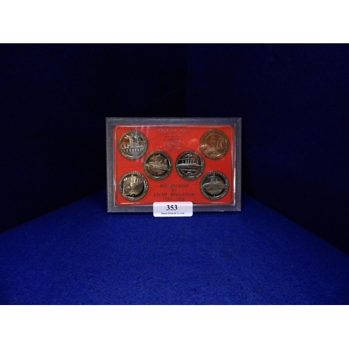 353 - An Isle of Man Bicentenary of Steam Navigation six coin set