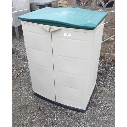 49 - A PVC two door storage cabinet