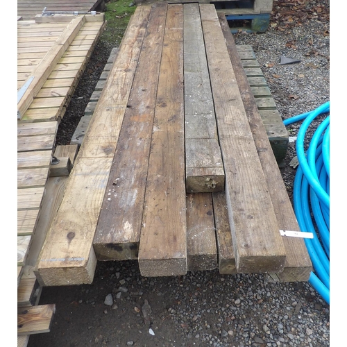 54 - Eleven lengths of reclaimed serviceable timber