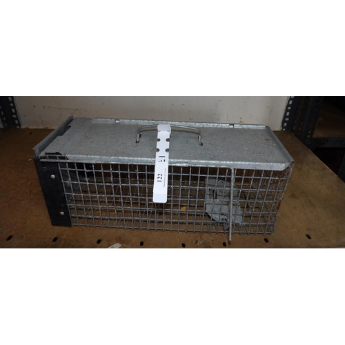 122 - A galvanised rodent trap