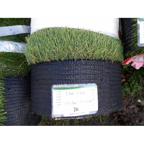 26 - A roll of Meadow artificial grass 2.3m x 4m