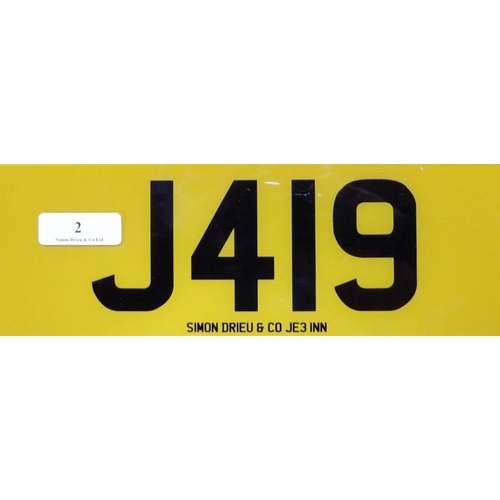 2 - J419 - A three digit registration mark assigned to a non-running vehicle of insignificant value - fo... 