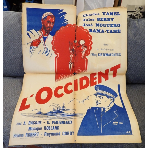 302 - Three mid century French advertising posters of large proportion