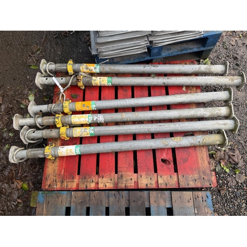 57 - Six Doka Eurex 30 galvanised acrow props