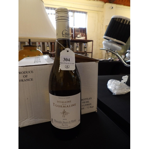 304 - Four bottles of Domaine de la Tourmaline Muscadet Sevret Maine Sur Lie 2016