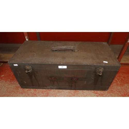 68 - A vintage wooden tool chest