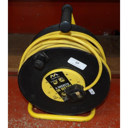 69 - A Masterplug four socket 50m cable reel