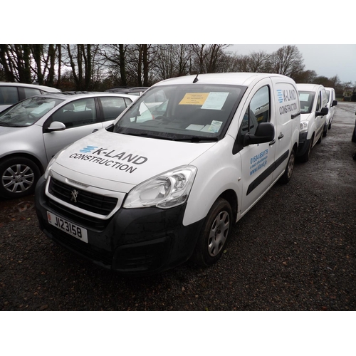 8 - A 2017 Peugeot Partner Blue HDi Professional 1.6 panel van J123158 (diesel/manual), odometer reading... 