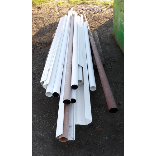 19 - Assorted lengths of PVC guttering and down pipes