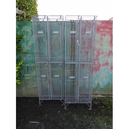 50 - Two flights of four wire work lockers