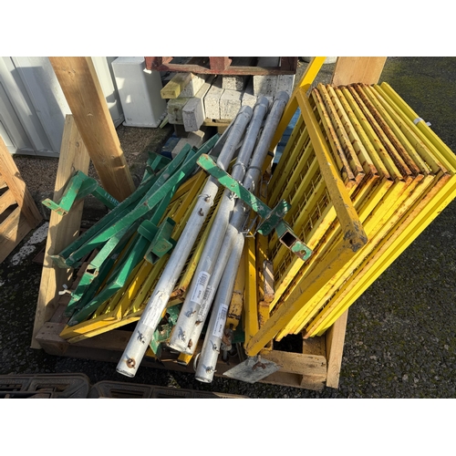 13 - A quantity of safety rails, gates and associated items