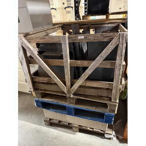 151 - A pallet of roofing slates together with four stone lintels