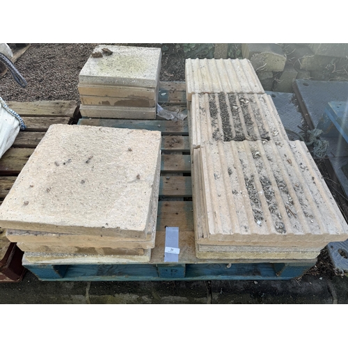 21 - A pallet of paving slabs