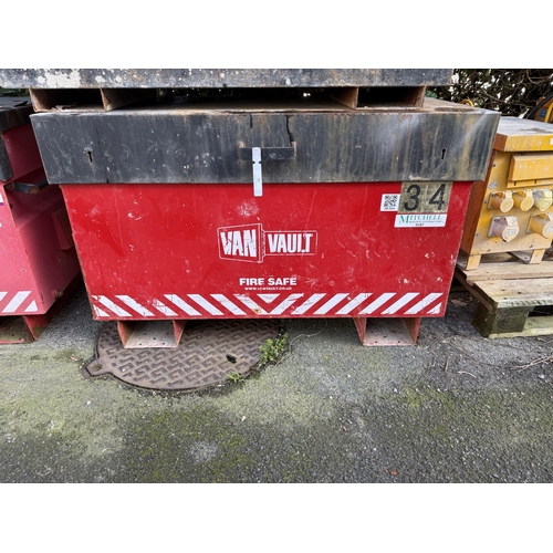 29 - A Van Vault fire safe tool cabinet, keys with Auctioneer