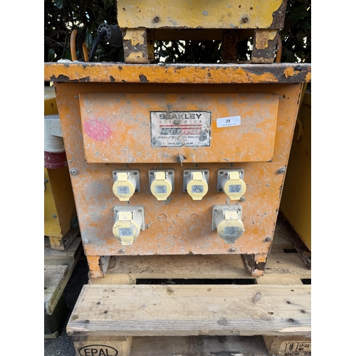 35 - A 110 volt site transformer