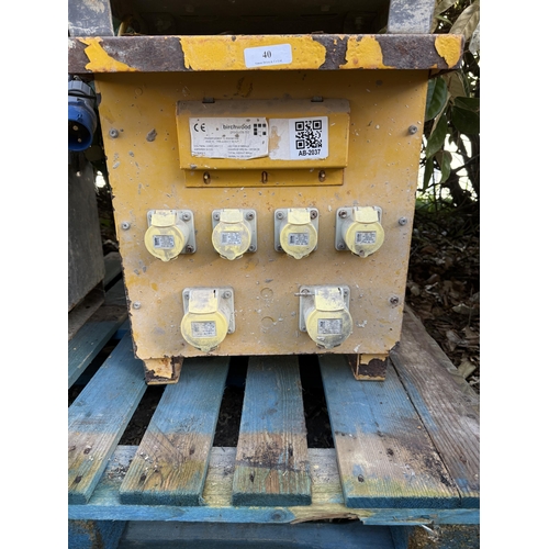 40 - A 110 volt site transformer