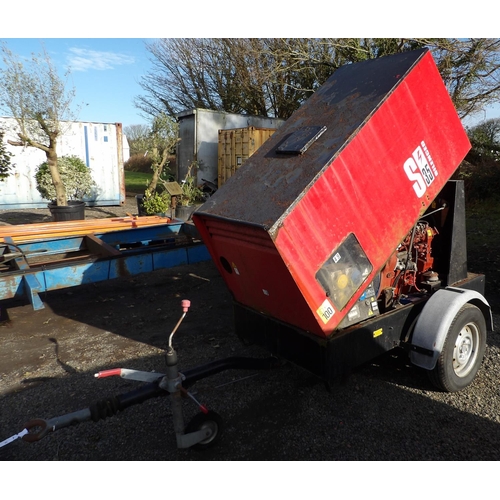 28 - An S35 silenced 35KVA generator fitted an Iveco three cylinder diesel power unit, odometer reading 1... 