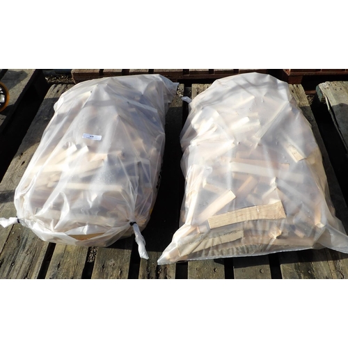 69 - Two large bags of kindling wood