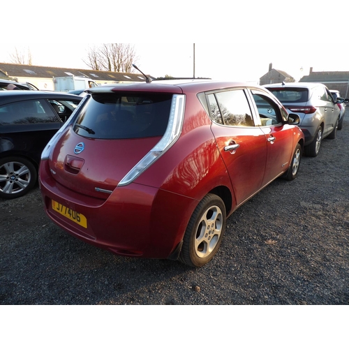 3 - A 2011 Nissan Leaf five door hatchback J77406 (full electric/automatic), odometer reading 47,674 mil... 