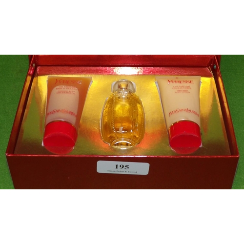 195 - An Yves St. Laurent perfume and lotion set