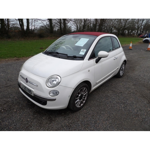 3 - A 2012 Fiat 500C 1.2 Lounge convertible J25789 (petrol/automatic), odometer reading 53,620 miles