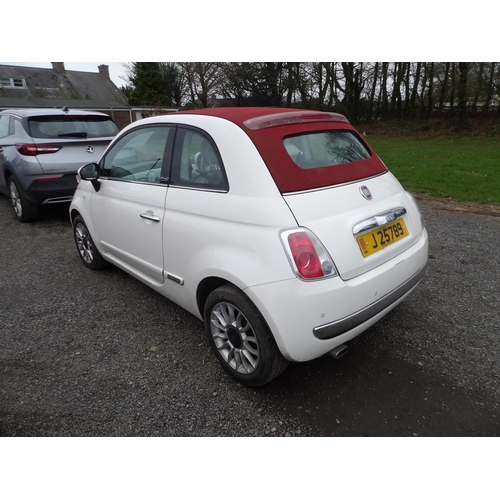 3 - A 2012 Fiat 500C 1.2 Lounge convertible J25789 (petrol/automatic), odometer reading 53,620 miles