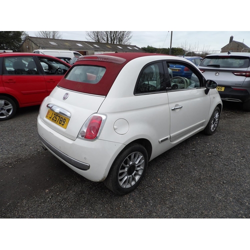 3 - A 2012 Fiat 500C 1.2 Lounge convertible J25789 (petrol/automatic), odometer reading 53,620 miles