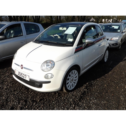 4 - A 2012 Fiat 500 by Gucci SGE 0.9 three door hatchback J51527 (petrol/automatic), odometer reading 59... 