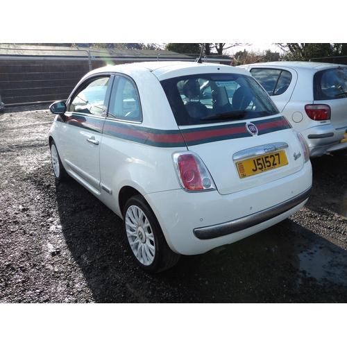 4 - A 2012 Fiat 500 by Gucci SGE 0.9 three door hatchback J51527 (petrol/automatic), odometer reading 59... 