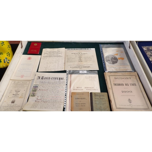 264 - An assortment of vintage ephemera pertaining to Jersey