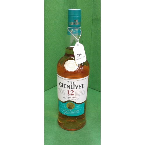 289 - A bottle of The Glenlivet Double Oak Single Malt Scotch Whisky 12 years of age