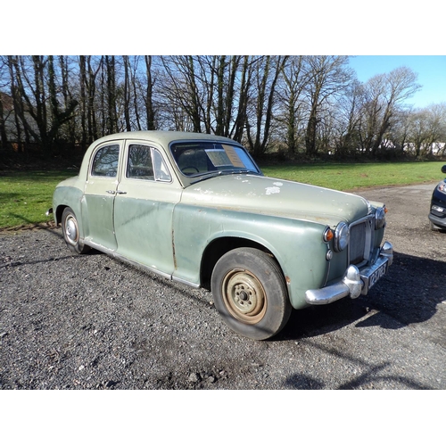 21 - A 1960 Rover 100 P4 2.6 four door saloon J23783 (petrol/manual), odometer reading 8,427 miles, Jerse... 