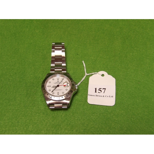 157 - A Rolex Explorer II Oyster Perpetual Date wrist watch on bracelet strap with original box