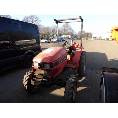 25 - A Mitsubishi MT2600 26hp four wheel drive tractor, odometer reading 1,729 hours